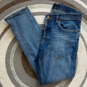 Nudie Jeans Classic Blue Denim With Signature Stitching W33XL34